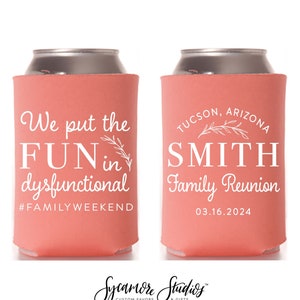 Personalized family reunion koozies on sale