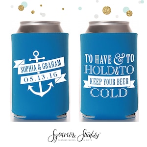 Matrimonio nautico - Contenitore refrigerante per lattine n. 4R - Personalizzato - Da avere e da tenere - Bomboniere per matrimoni, Isolanti per bevande, Portabicchieri per birra