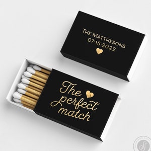 Foiled Wedding Matchboxes #1 - Wedding Matches, Matchbox, Wedding Match Favors, Match Boxes, Candle Matches, Bridal Favors, Party Matches