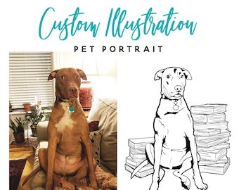 Custom Pet Portrait! Cat Portrait, Dog Portrait, Custom Pet Illustration