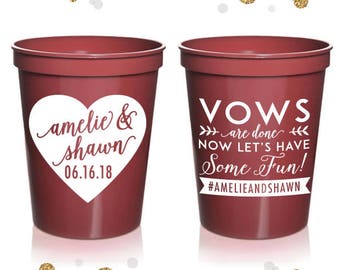 Wedding Stadium Cups #22 Bridal Wedding Favors Party Cup Custom Wedding Cups Vows Are Done