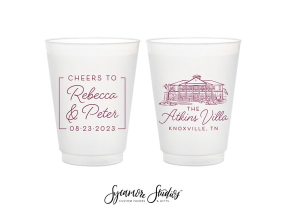 Cheers Foam Wedding Cups — When it Rains Paper Co.  Colorful and fun paper  goods, office supplies, and personalized gifts.