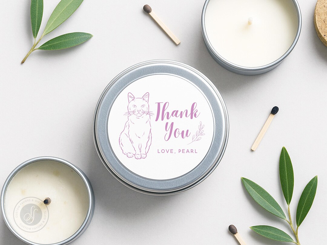 Personalized Candle Labels for Wedding Favors – Custom 2” Round Candle ...