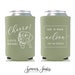 Wedding Can Cooler #204R - Custom Pet Illustration - Cheers - Wedding Favors, Beverage Holder, Wedding Favor, Can Holder, Can Insulator 