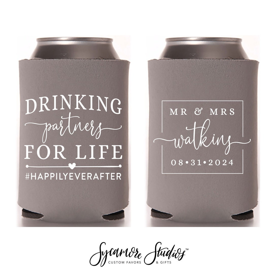 Drinking Partners For Life Wedding Can Cooler 154R Custom Etsy 日本
