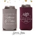 Wedding Regular & Slim Can Cooler Package #174RS - Cheers to The Mr and Mrs - Custom - Wedding Favor Package, Wedding Favor, Beer Can Holder 