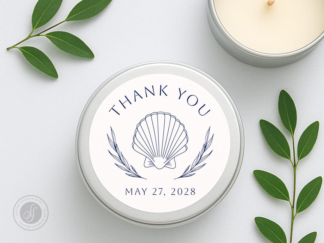 Personalized Candle Labels for Wedding Favors – Custom 2” Round Candle ...