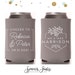 Wedding Can Cooler #174R - Cheers to The Mr and Mrs - Custom - Wedding Favors, Beverage Insulators, Beer Huggers, Wedding Favor, Beer Holder 