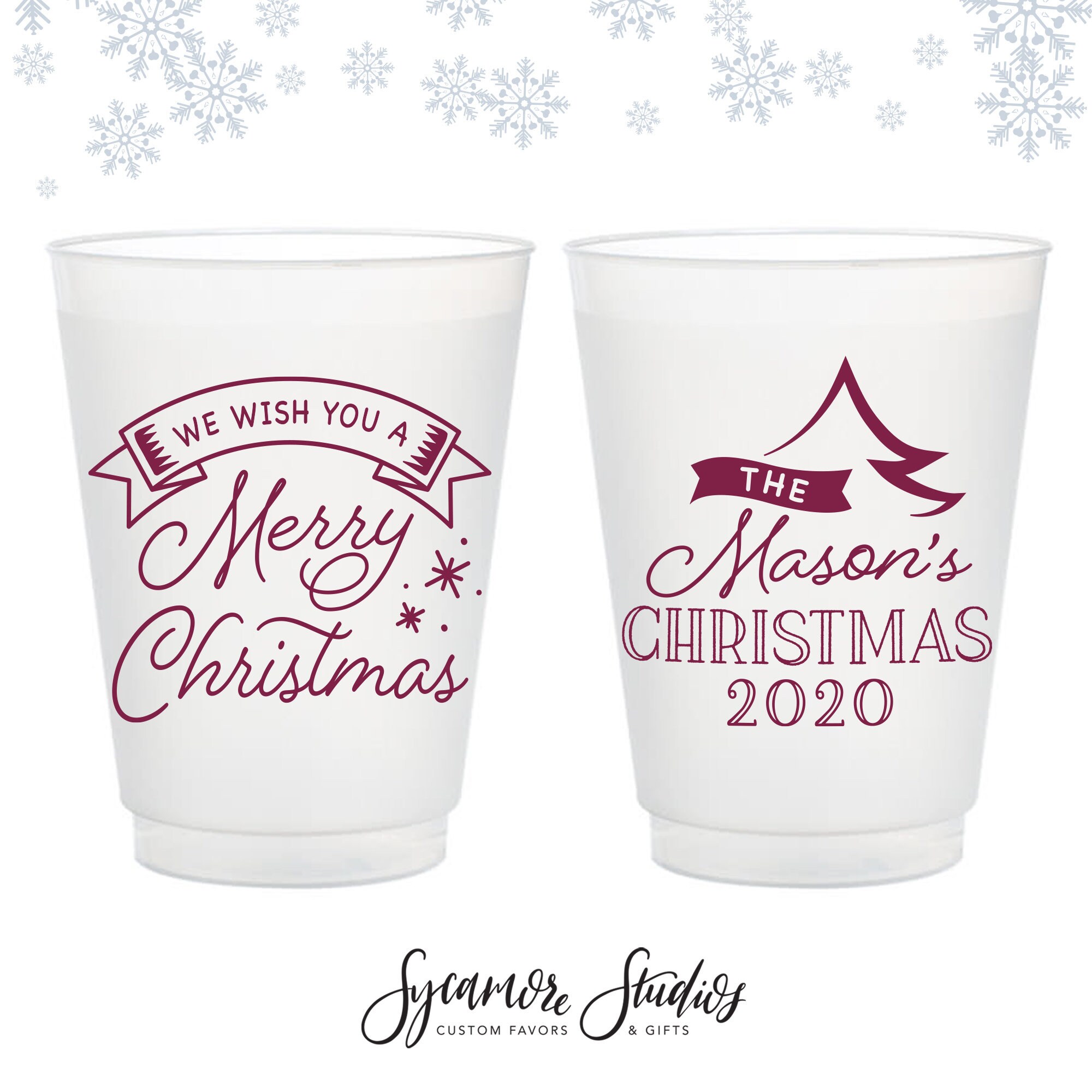 Frosted Unbreakable Plastic Cup 18 12oz or 16oz Jingle Juice Family Party  Holiday Favor, Christmas Cups, Party Cup, Christmas Party 