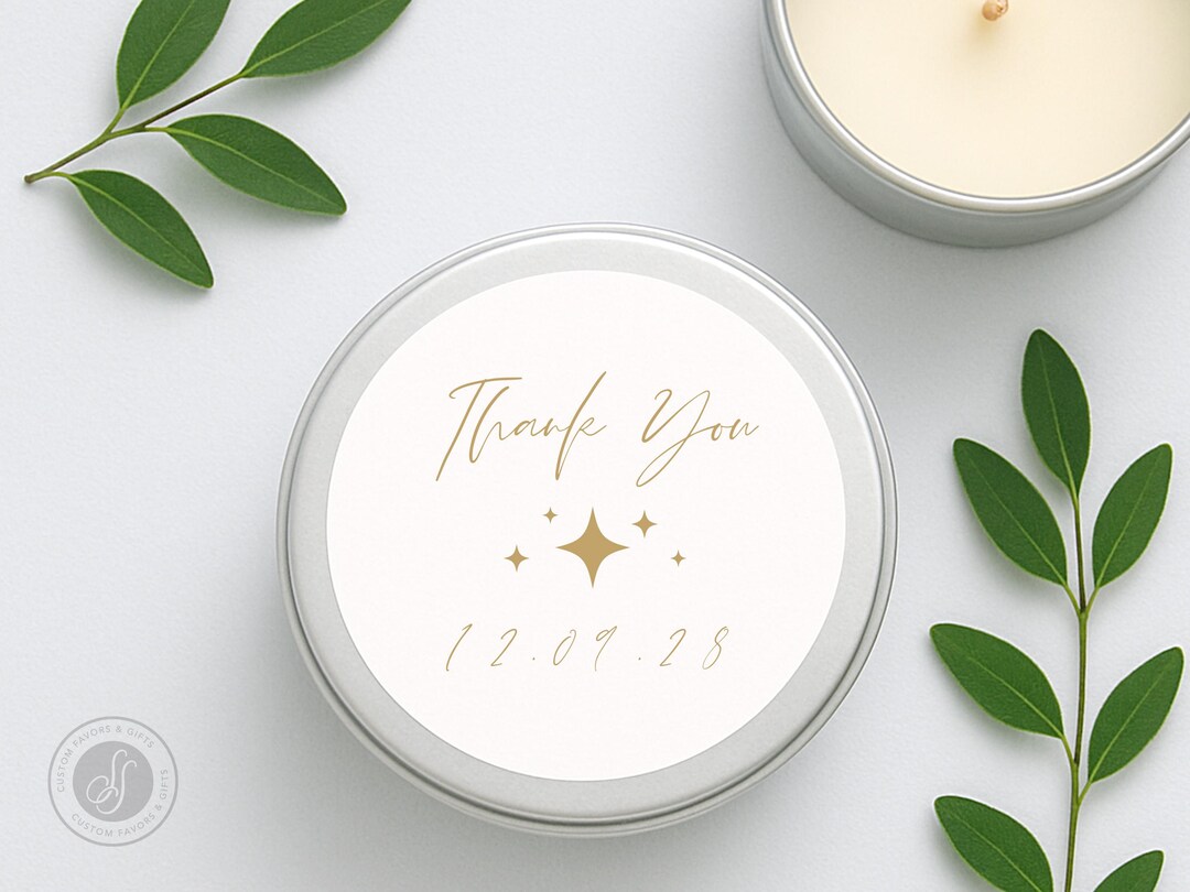 Personalized Candle Labels for Wedding Favors – Custom 2” Round Candle ...