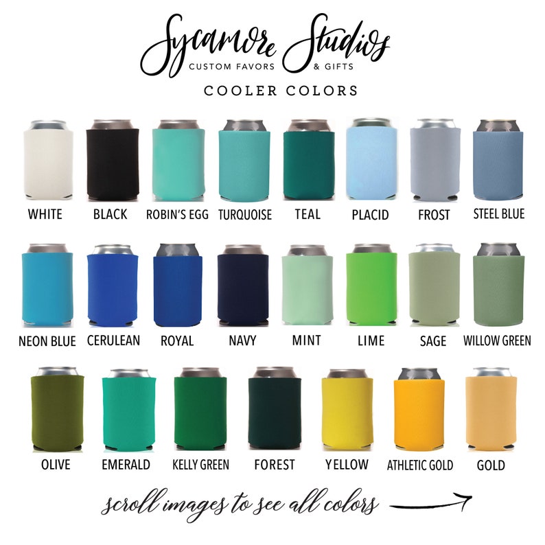 I'll Drink to That - Wedding Can Cooler #151R - Wedding Favor, Wedding Favor, Wedding Gifts For Guests, Monogram, Custom Wedding Gift, Bride image 2