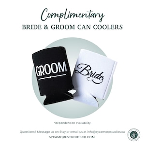 I'll Drink to That - Wedding Can Cooler #151R - Wedding Favor, Wedding Favor, Wedding Gifts For Guests, Monogram, Custom Wedding Gift, Bride image 9