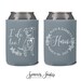 Wedding Can Cooler #192R - Custom Pet Illustration - Botanical - Wedding Favors, Beverage Holder, Wedding Favor, Can Holder, Can Insulator 