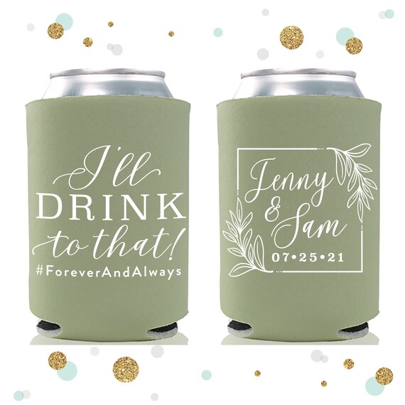 How to make a wedding drink coozie