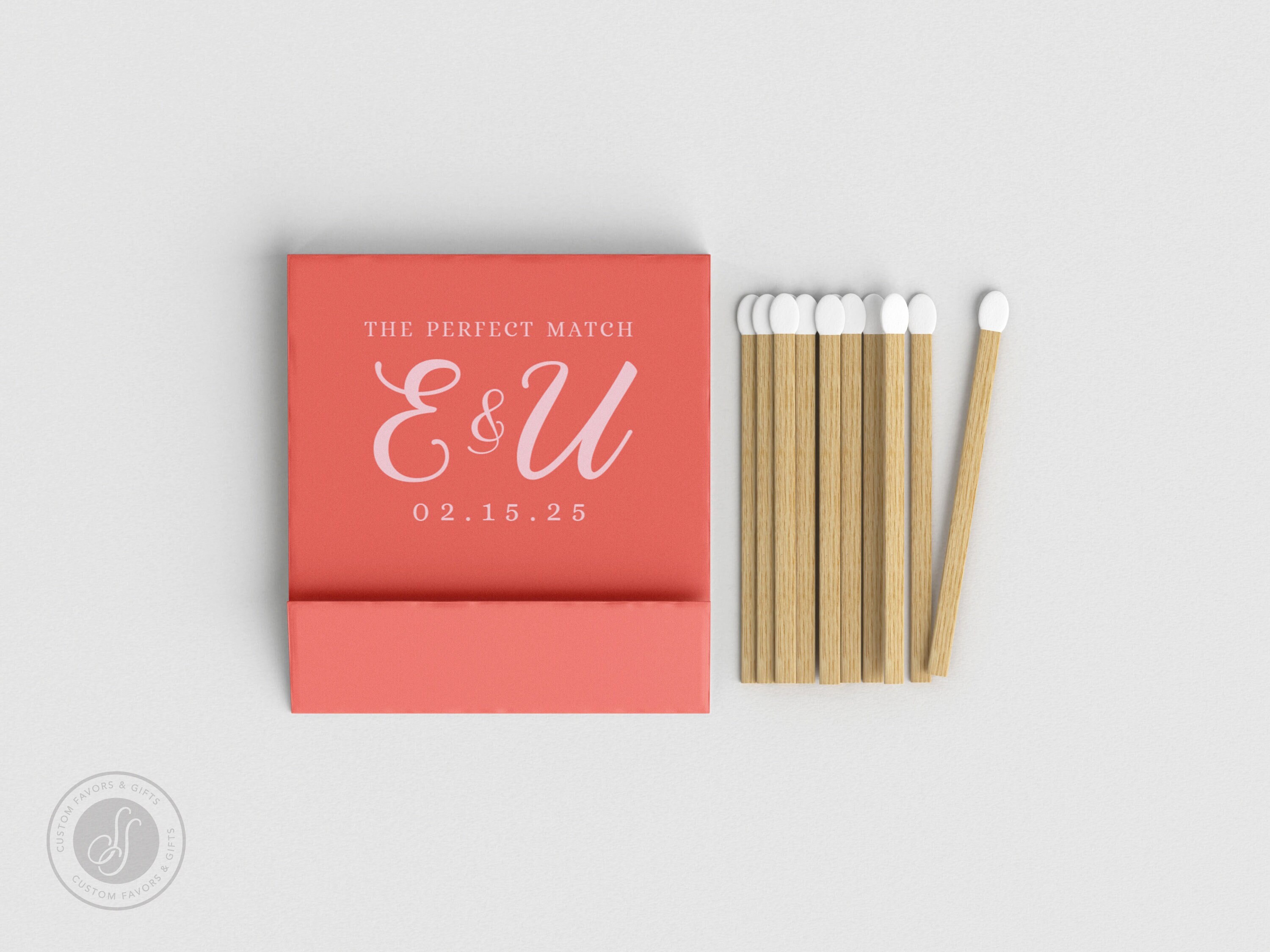 Foiled Wedding Matchbooks #14 - Wedding Matches, Match Book