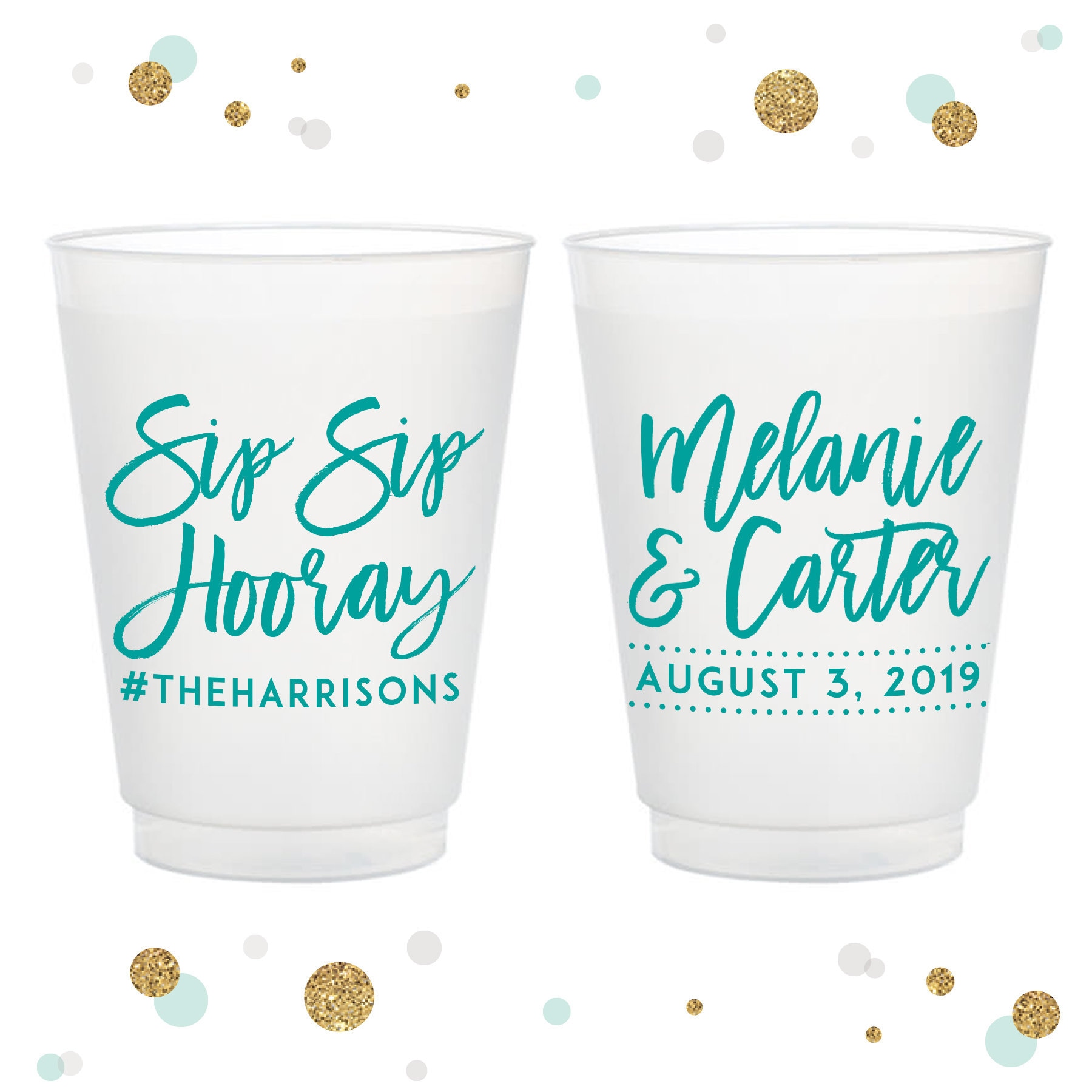 Custom Soft Plastic Cups - Clear and Colors – SipHipHooray