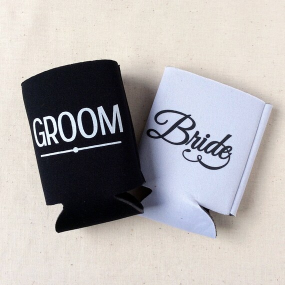 Wedding Cups Wedding Can Cooler /& Stadium Cup Package #174 Custom Cheers to The Mr and Mrs Wedding Favors Wedding Favor Package