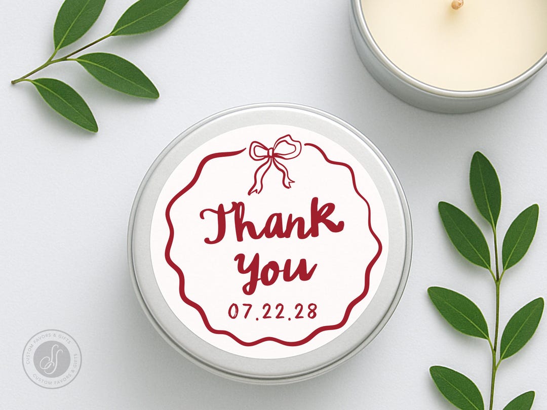 Personalized Candle Labels for Wedding Favors – Custom 2” Round Candle ...