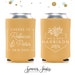Cheers to The Mr and Mrs - Wedding Can Cooler #174R - Custom - Wedding Favors, Beverage Insulators, Beer Huggers, Wedding Favor, Beer Holder 