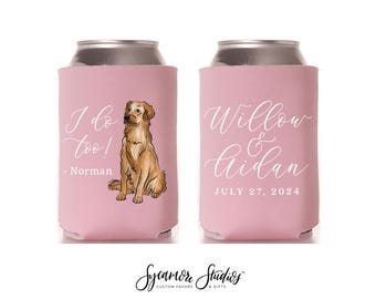 Blikjeskoeler bruiloft #1FR - Full colour - ik doe ook - blikjeskoelers voor huisdieren, blikjeskoelers voor honden, trouwbedankjes, bierknuffel, trouwbedankje, bierhouder