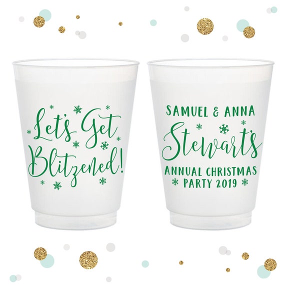 Personalized Plastic Cups for Christmas - 16 ounce