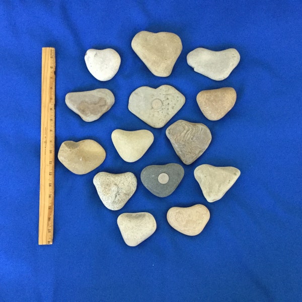 14  Very large Lake Michigan Heart rocks