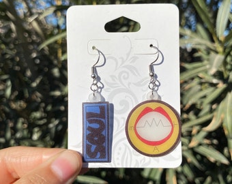 EAT Headband Anime Earrings, Anime Earrings - READ DESCRIPTION