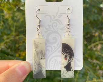 Yokai & Shrine God Split Anime Earrings, Anime Jewelry Accessories Earrings - READ DESCRIPTION