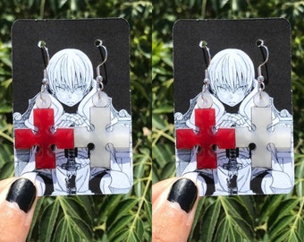 Custom Anime Earrings, Good & Evil Anime Earrings - READ DESCRIPTION