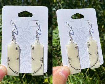 Custom Anime Earrings, King of Curses Anime Earrings, Subtle Anime Jewelry - READ DESCRIPTION