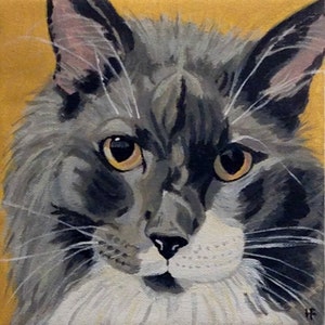 Custom Pet Portrait, Pet Portrait, Pet Painting, Cat Painting, Pet Lover Gift in Acrylics, From Photograph, Memorial Pet Portrait