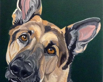 Dog Painting Custom, Pet Portrait, Pet Painting, Custom Pet Portrait, Pet Owner Gift, From Photograph, Pet Lover Gift, Memorial Pet Portrait