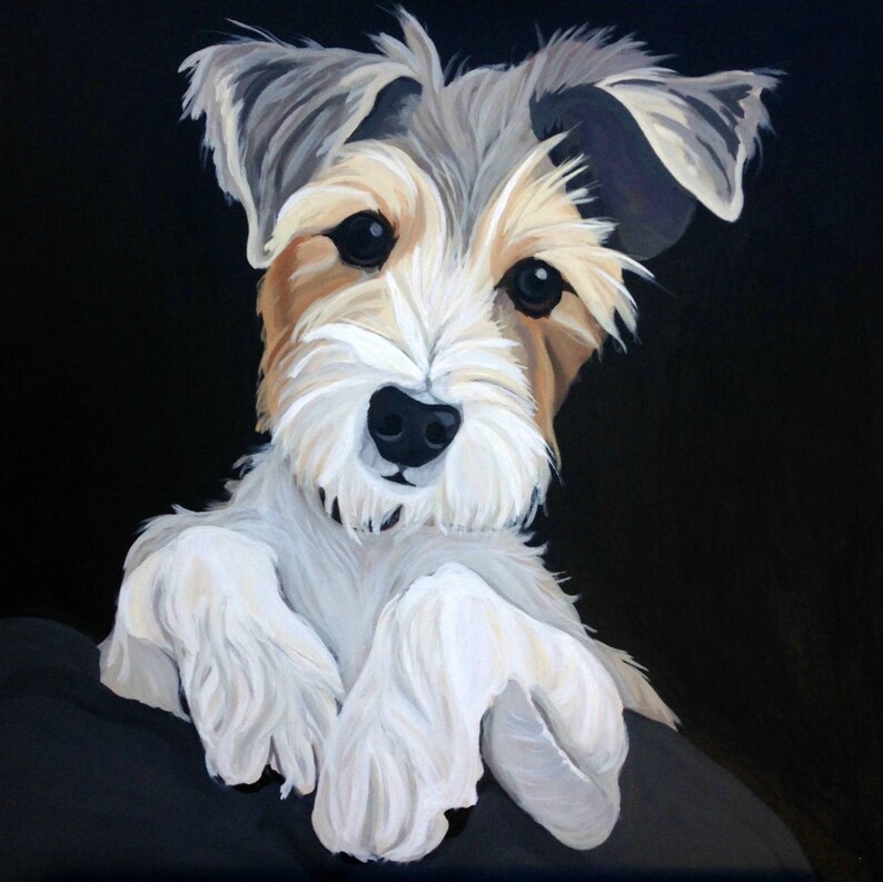 Custom Pet Portrait Pet Portrait Pet Painting Custom Dog Etsy