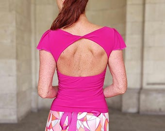 アルゼンチンタンゴブラウス | ダンス用オープンバックリバーシブル