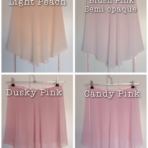 Ballet skirt, Rehearsal skirt, Chiffon skirt , Wrap skirt - PINK TONES
