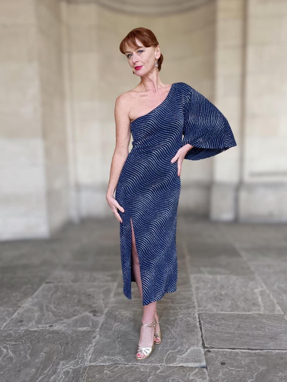 Tango dress, Dance dress, Lurex dress, Party dress, One shoulder dress - DAPHNE Tango dress, Dance dress, Lurex dress, Party dress, One shoulder dress - DAPHNE
