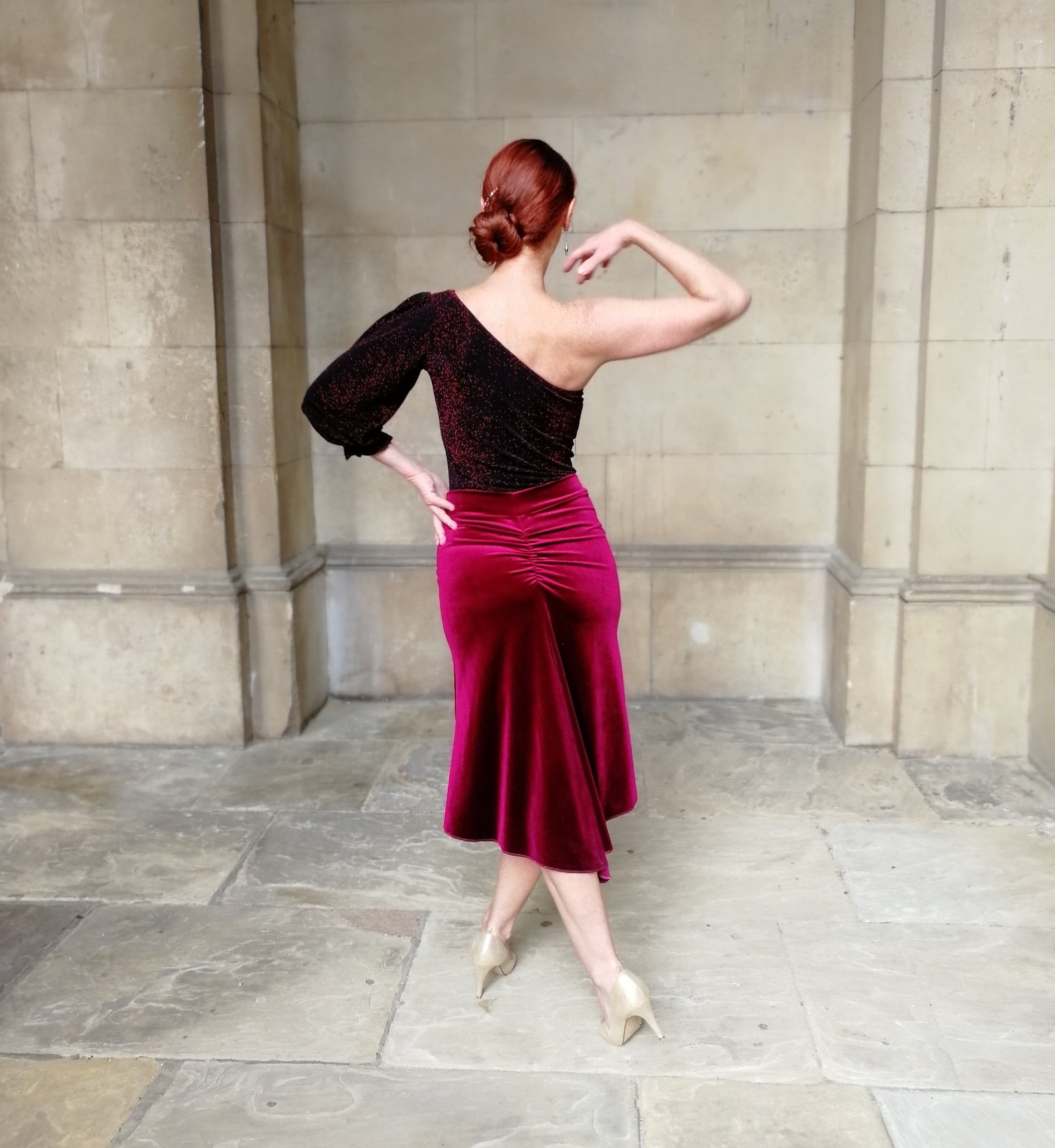 Falda Cruzada Negra Red Transparente, Ropa Danza Ballet