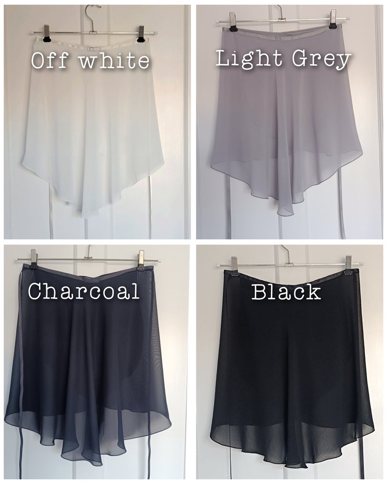 Ballet Skirts, Wrap skirt, Chiffon skirt, Rehearsal skirt : MONOCHROMES image 1