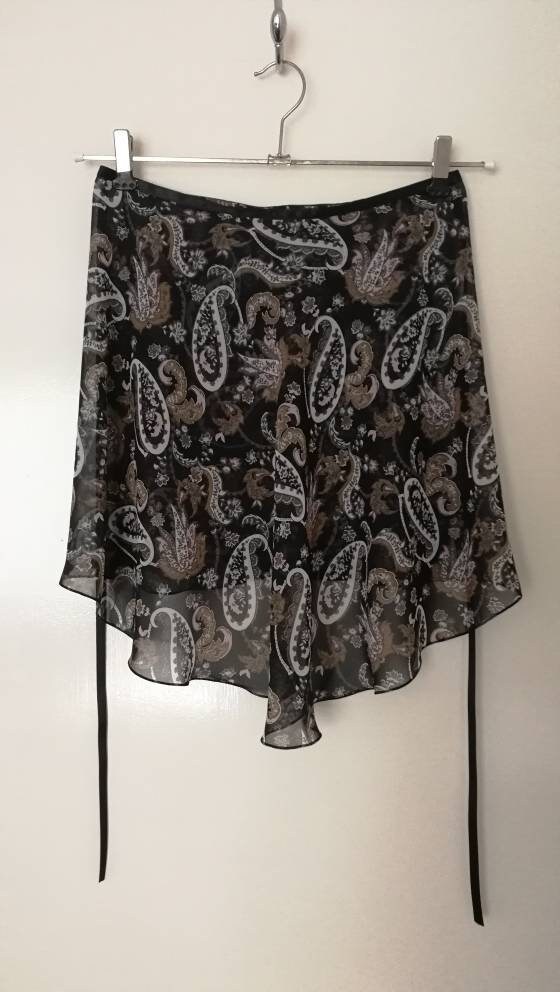 Image of Ballet Wrap Skirt, Dance Chiffon Rehearsal Skirt Paisley Drama