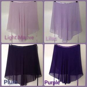 Ballet Wrap Skirts, Dance skirt, Rehearsal skirt - Purple Shades