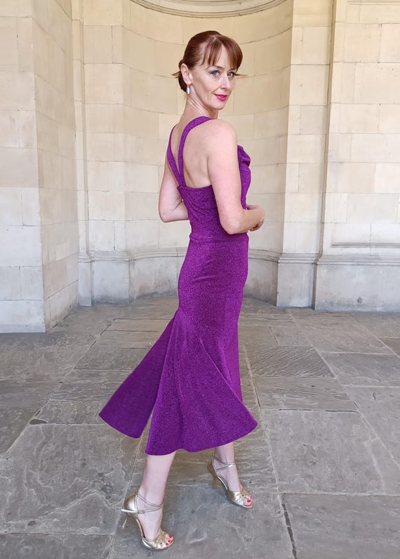 Dance Dress, Tango Dress, Ballroom Dress, Cocktail Dress, Lurex Dress - Madeline