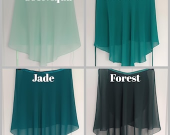 Balletrok, wikkelrok, chiffonrok, ballet, oefenrok - Green Collection