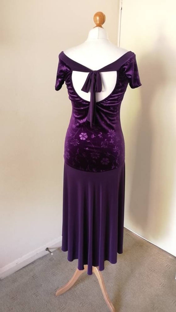velvet combination dress