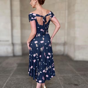 Tangojurk, ballroomjurk, dansjurk, jerseyjurk, losvallende jurk, Fit & Flair-jurk - Florinda Flair