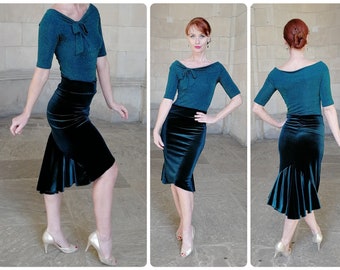 タンゴスカート、ベルベットスカート、ペンシルスカート、ダンス