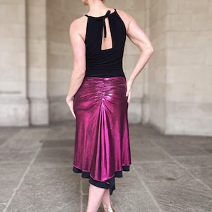 Tango skirt, Reversible skirt, Fishtail skirt, Dance skirt, Double Jersey skirt