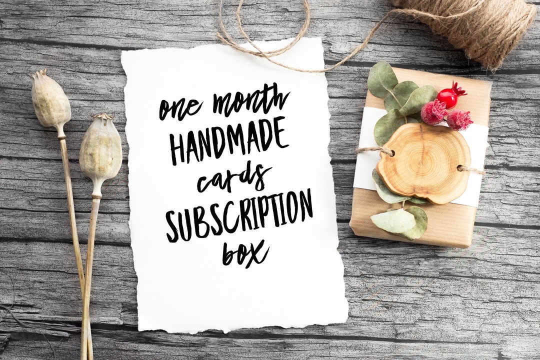 One Month Handmade Cards Subscription Box - Etsy
