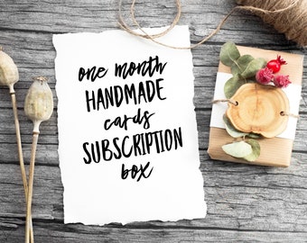 One Month Handmade Cards Subscription Box