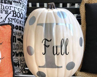 Custom Family Name/Monogram Pumpkin