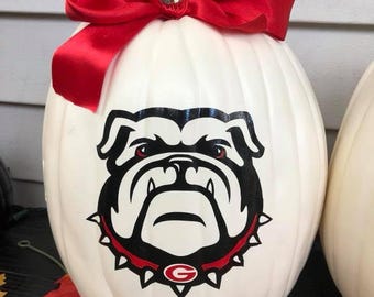 Georgia Bulldog Pumpkin